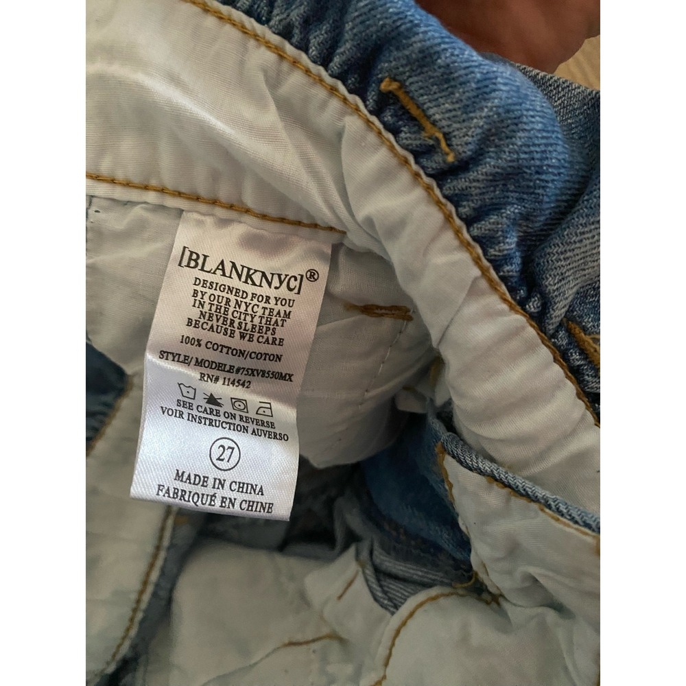 Blank NYC Women's High Rise Paperbag Wide Leg Jeans Cottagecore Denim Tie Waist‎ - Picture 8 of 8
